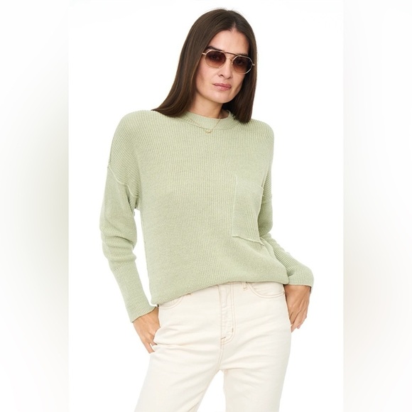 New! Revolve x Pistola Darya Oversized Pullover Sweater in Palm 🥑 Large NWT! - Picture 2 of 7